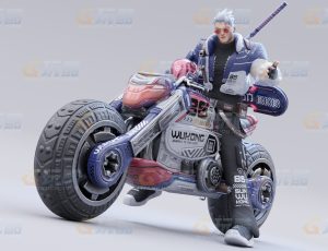 科幻赛博朋克孙悟空Blend模型