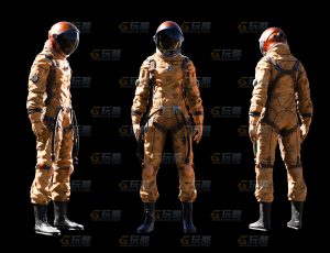 太空女宇航员Blend模型