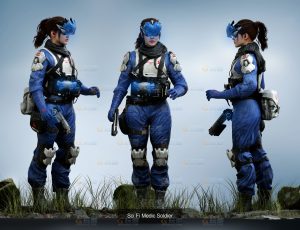 超级精英科幻军医Blend模型