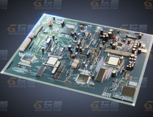 高精度电路板Blend模型