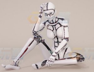 高精度科学实验女机器人Blend模型