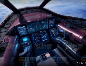 科幻轻型战斗机驾驶舱Blend模型