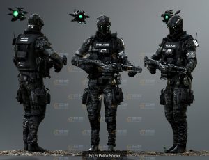 超级精英科幻警察Blend模型