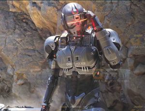 科幻巡逻警察机器人Blend模型