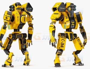 超级科幻工业大机器人Blend模型