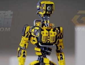 黄色工业机甲人Blend模型