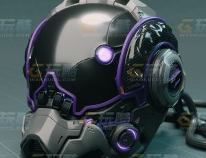 科幻头盔Blend模型