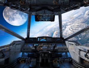 科幻宇宙飞船驾驶室v3 Blend模型