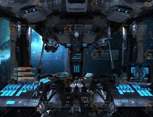 科幻宇宙飞船驾驶室v5 Blend模型