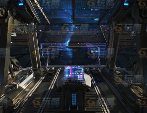 科幻宇宙飞船驾驶室v6 Blend模型