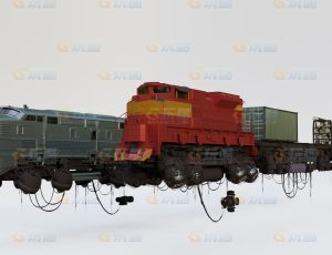 赛博朋克悬浮列车Blend模型