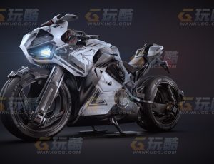 科幻XSCI1摩托车Blend模型