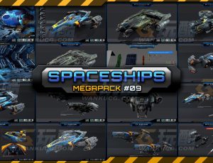 宇宙飞船超级包(带内饰)Blend模型