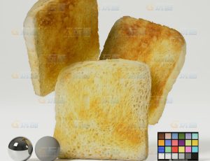 吐司面包（高精度）CG模型