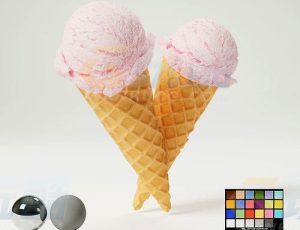 雪糕冰淇淋（高精度）CG模型