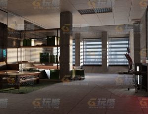 普通赛博朋克客厅Blend项目源文件