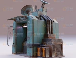 赛博朋克流浪汉铁硼小屋Blend模型