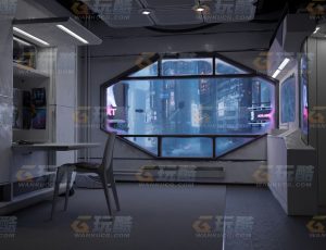 赛博朋克书房Blend项目源文件