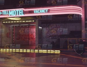 赛博朋克夜晚小街角Blend项目源文件