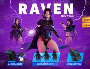 R2 Studio女超人Blend模型