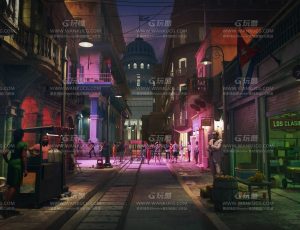 玩酷CG网—哈瓦那之夜城市建筑模型
