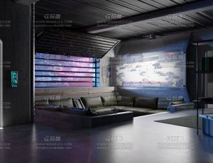 科幻客厅电影室Blend项目源文件