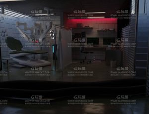 高细节的赛博朋克手术室Blend项目源文件