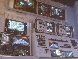 科技大型科幻控制室C4D项目源文件