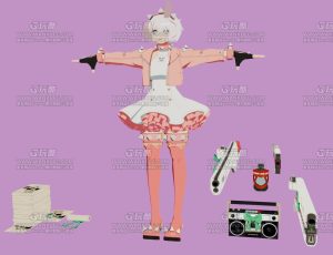 罪恶装备奋战女角色Blend模型