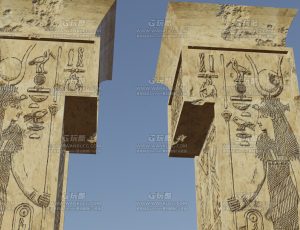 古埃及神庙石柱Blend模型