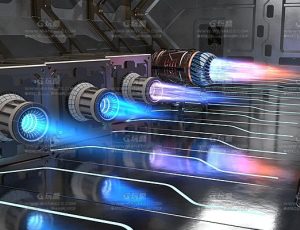 科幻等离子发动机火焰动画生成器Blend项目源文件