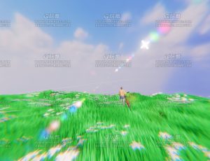 卡通风吹草地动画镜头Blend项目源文件