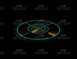 雷达扫描动画镜头Blend项目源文件