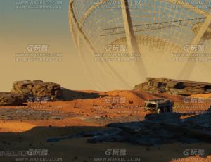 火星车探险火星动画特效镜头Blend项目源文件