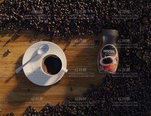 咖啡和咖啡豆广告动画镜头Blend项目源文件