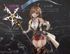 Reisalin_Stout可爱日系卡通动漫角色Blend模型