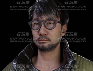 高精度写实小岛秀夫Blend模型