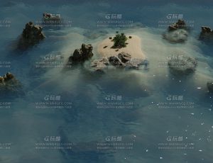 小型海岛Blend项目源文件