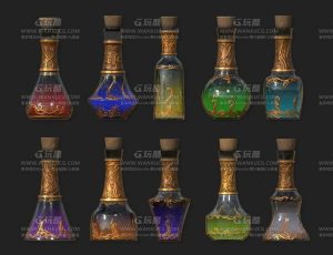 魔法药水瓶Blend资产库