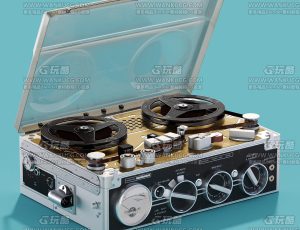 瑞士古典磁带南瓜音响Blend模型