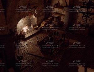 废弃老旧烤火木屋Blend项目源文件