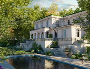 豪华绿化别墅Blend项目源文件