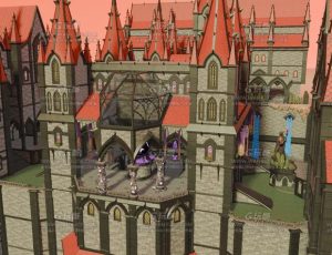 卡通古城Blend项目源文件