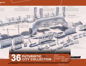 未来科幻城市硬表面Blend资产库