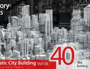 40+科幻城市建筑Blend资产库