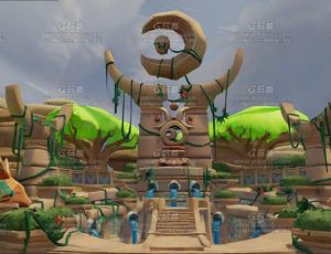 精灵卡通村庄Blend项目源文件