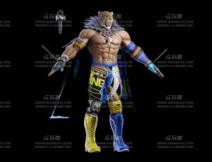 铁拳CG级豹头摔跤手男Blend模型