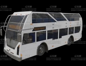 时尚双层大巴车Blend模型