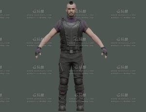 武装硬汉特种兵Blend模型