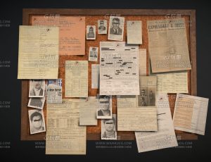 警局通缉令贴板Blend模型